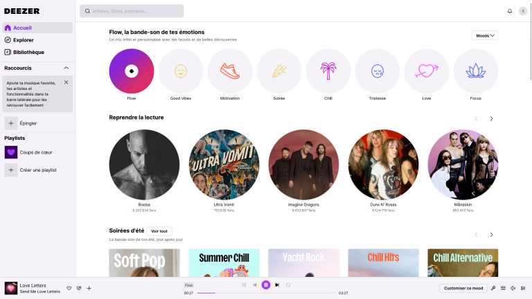 Comparatif Deezer Flow Tuner et DJ Maïa de Spotify pour la personnalisation du streaming musical
