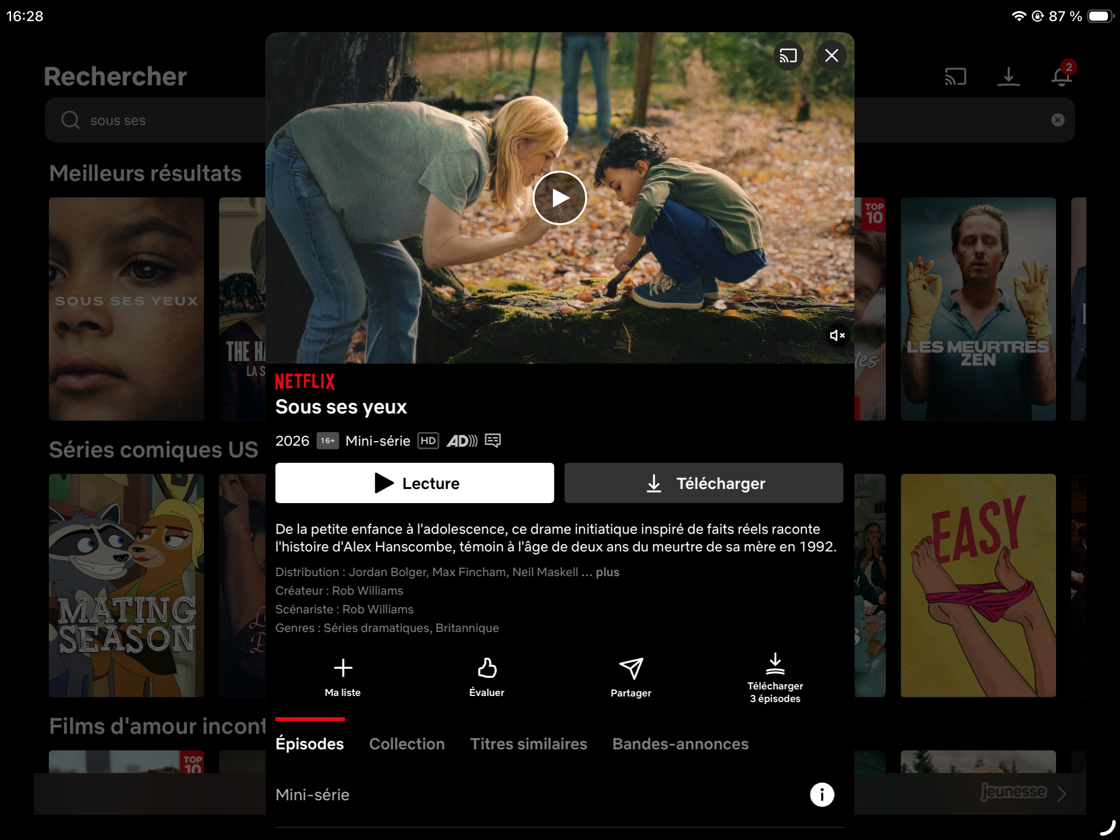 Séries téléchargées sur un smartphone pour un visionnage hors ligne pendant les vacances